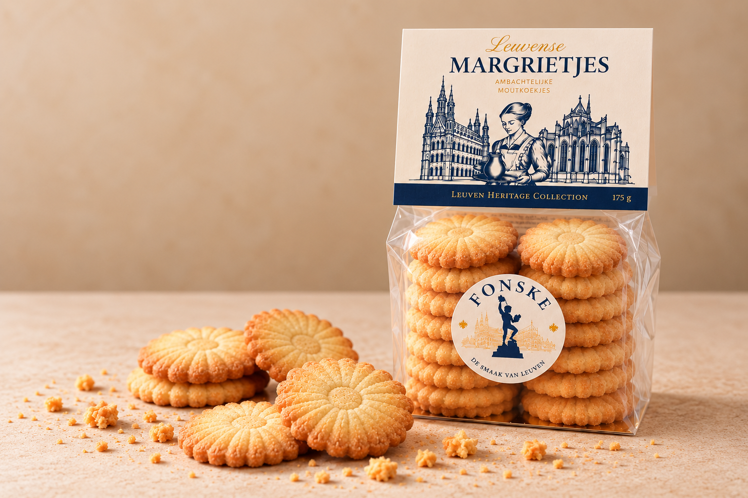 Leuvense Margrietjes op beige tafel 1